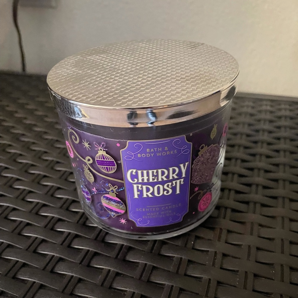 Cherry Frost bbw 3 wick candle